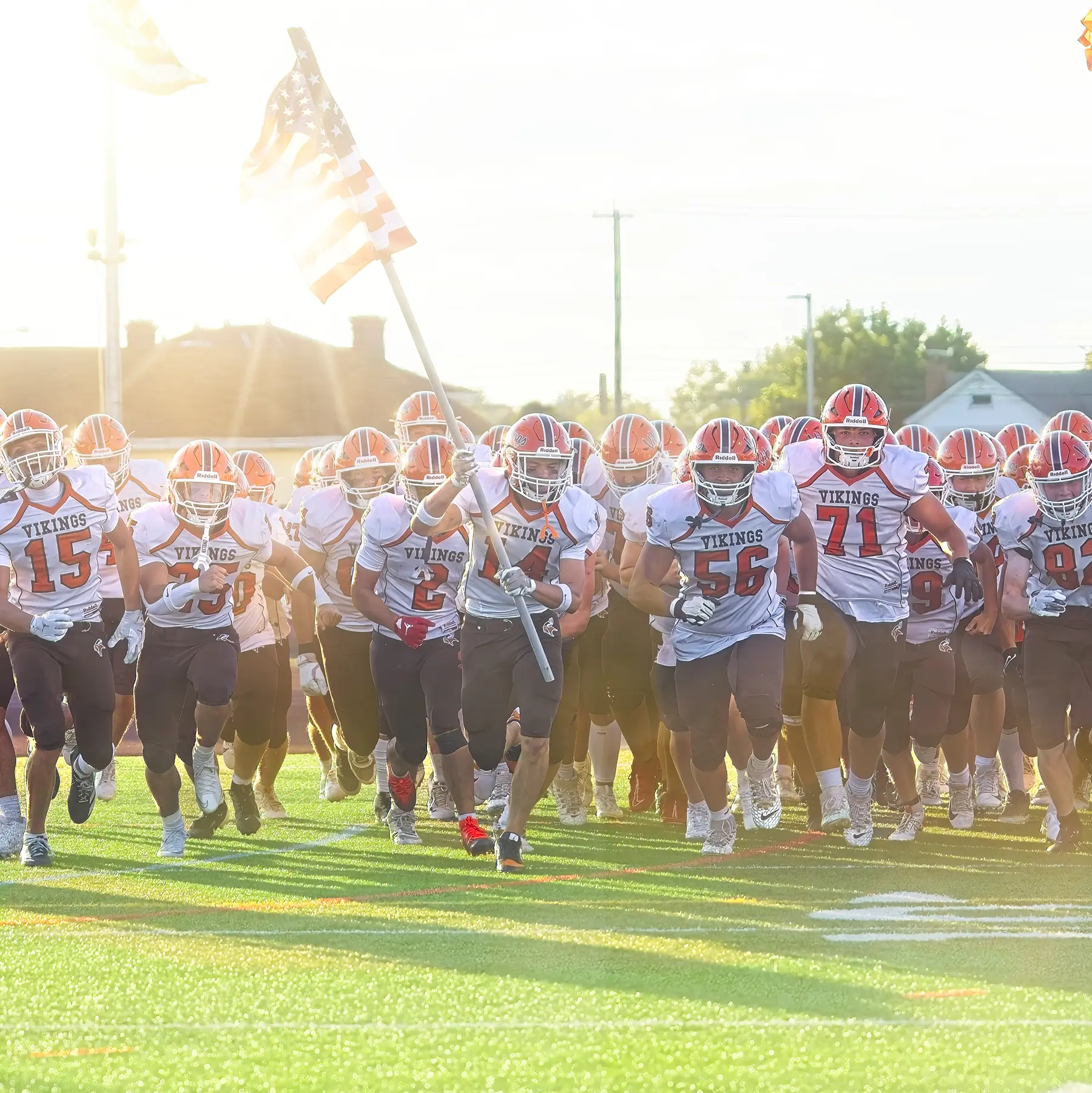 DB going up for the ball and making the catch