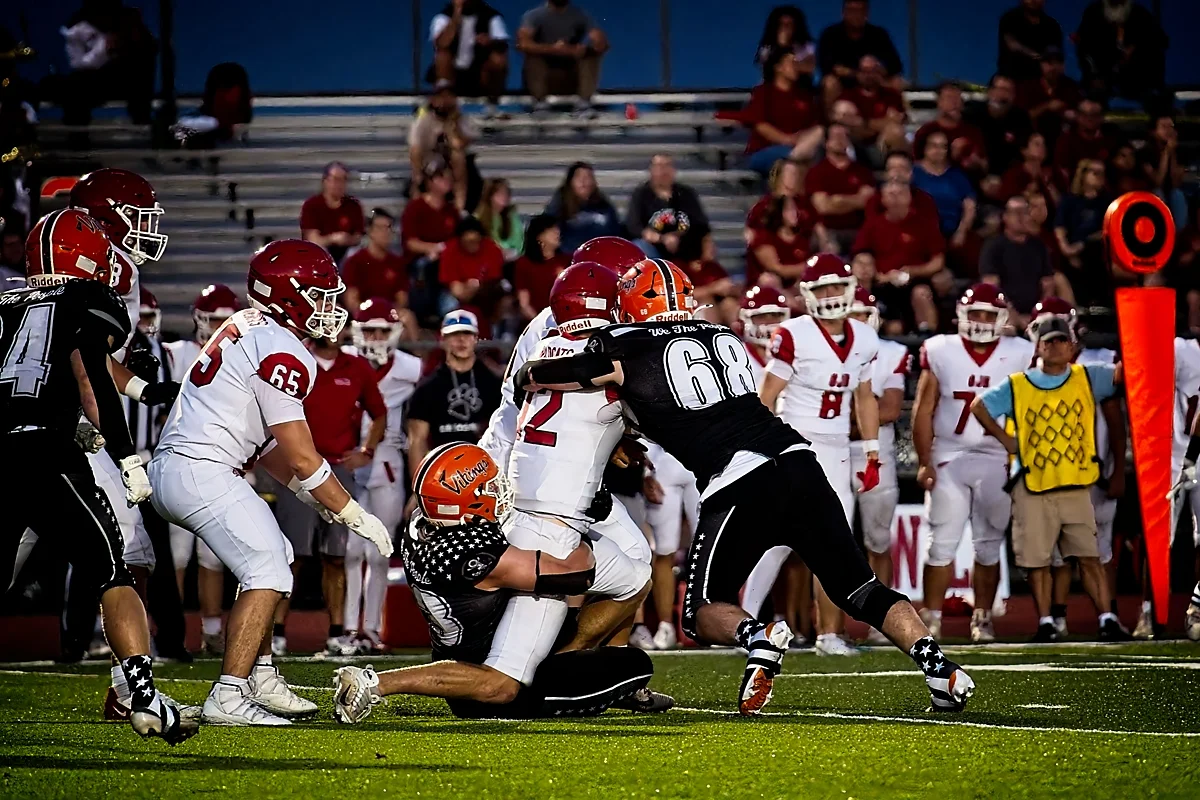 Vikings making the tackle