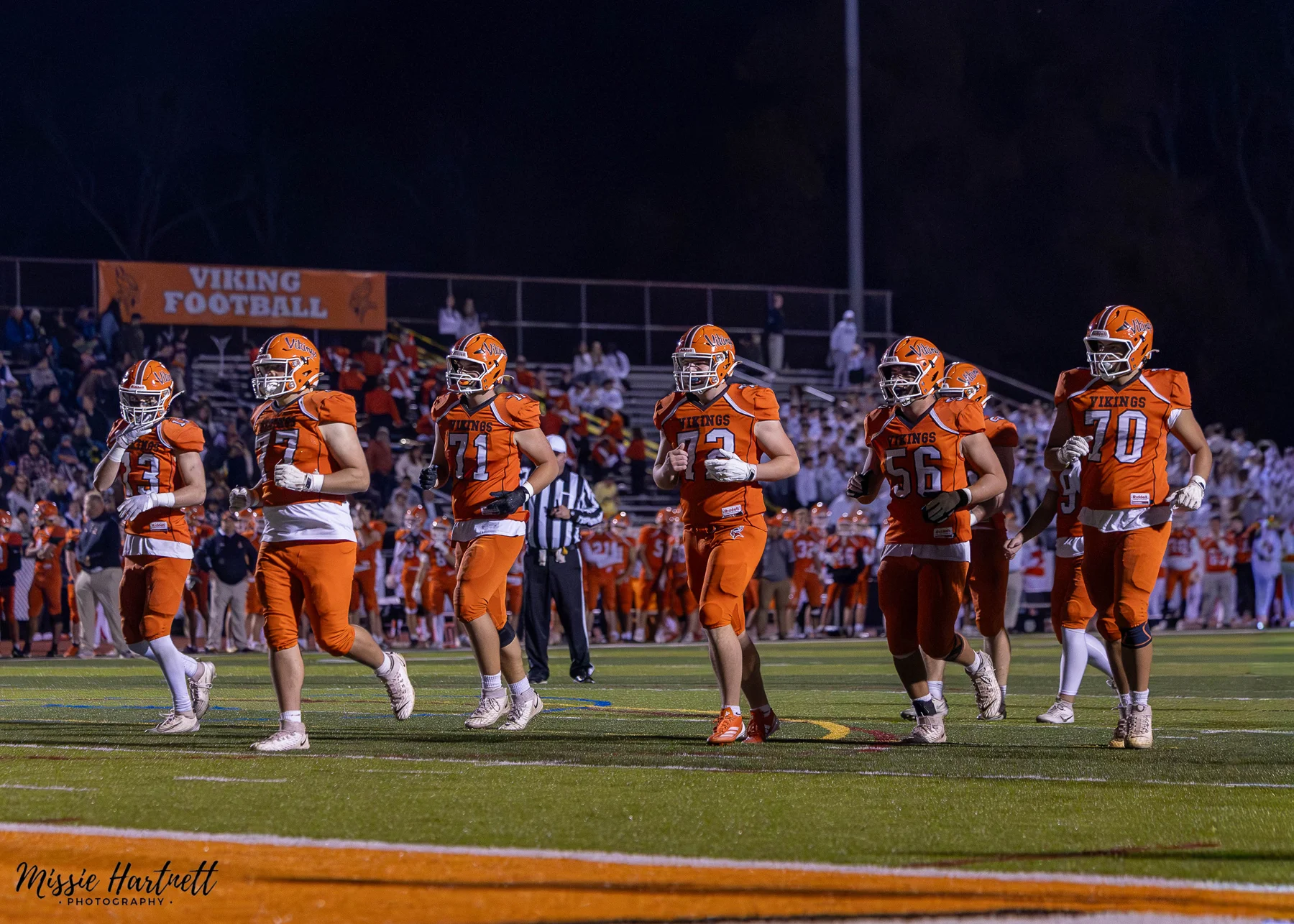 OLine headed to the line of scrimmage