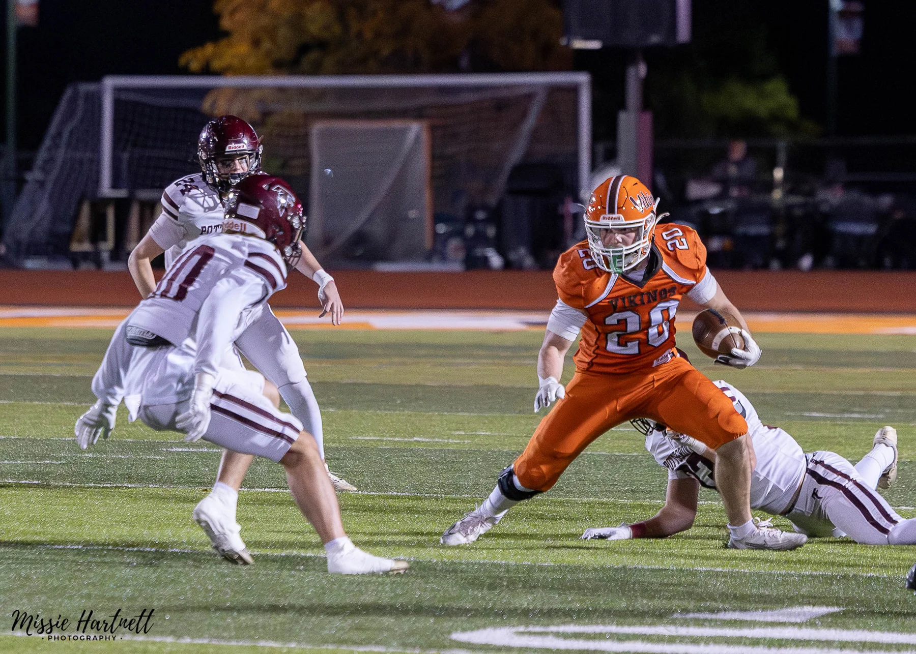 RB looking to shake a defender